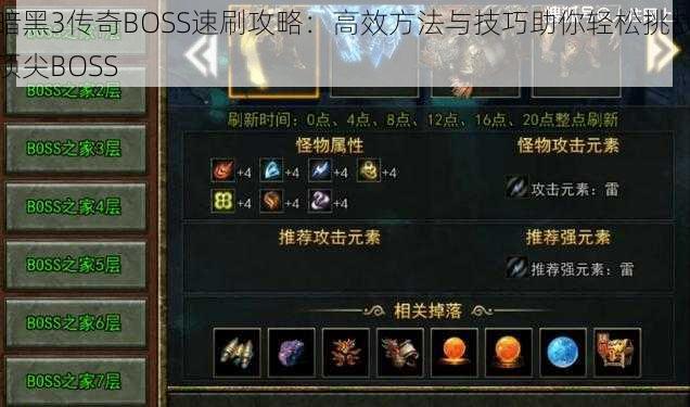 暗黑3传奇BOSS速刷攻略：高效方法与技巧助你轻松挑战顶尖BOSS