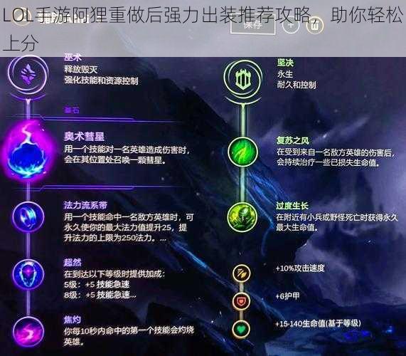 LOL手游阿狸重做后强力出装推荐攻略，助你轻松上分